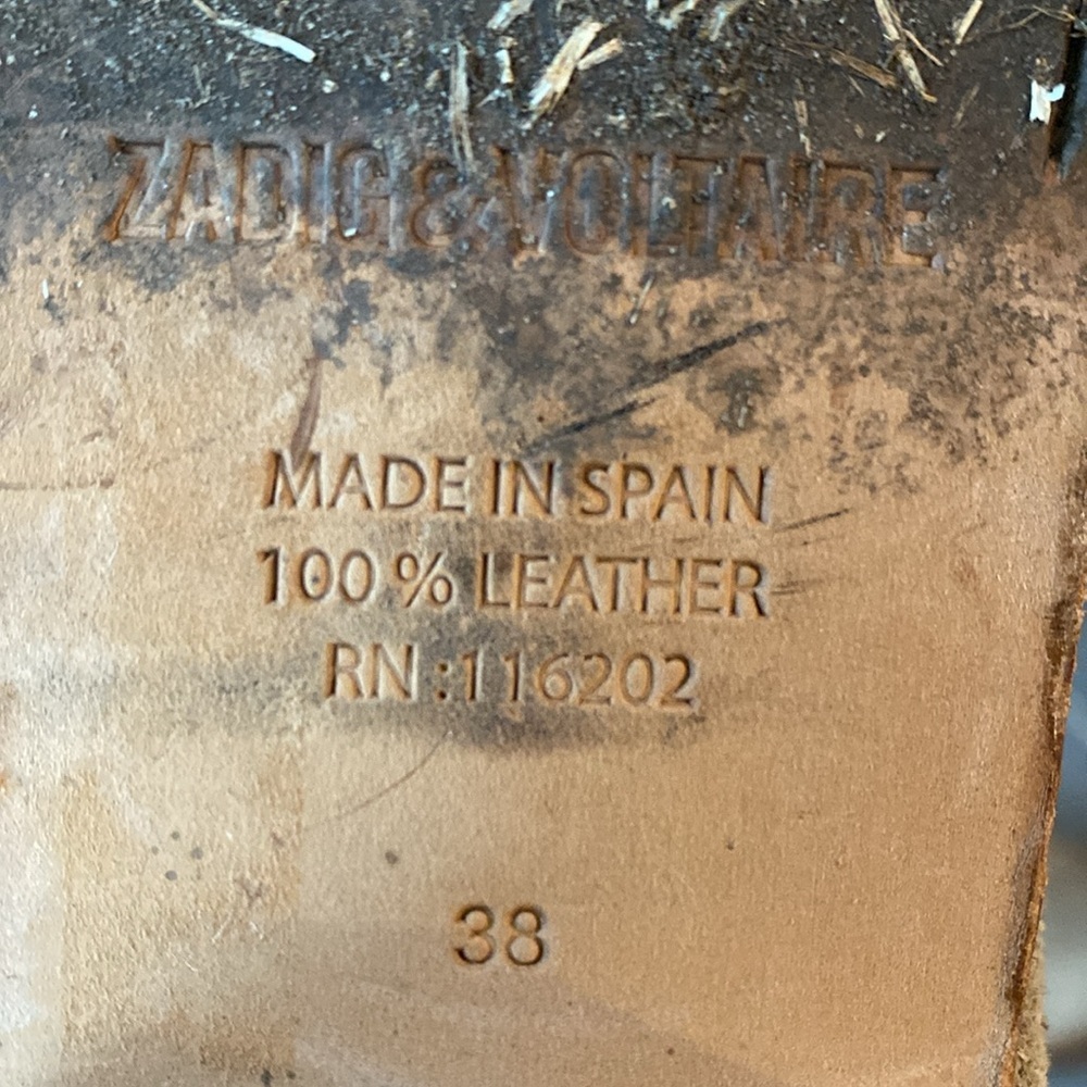 Zadig & Voltaire Chelsea tan suede kitten Heel Booties‎ size 7.5 - Picture 5 of 8